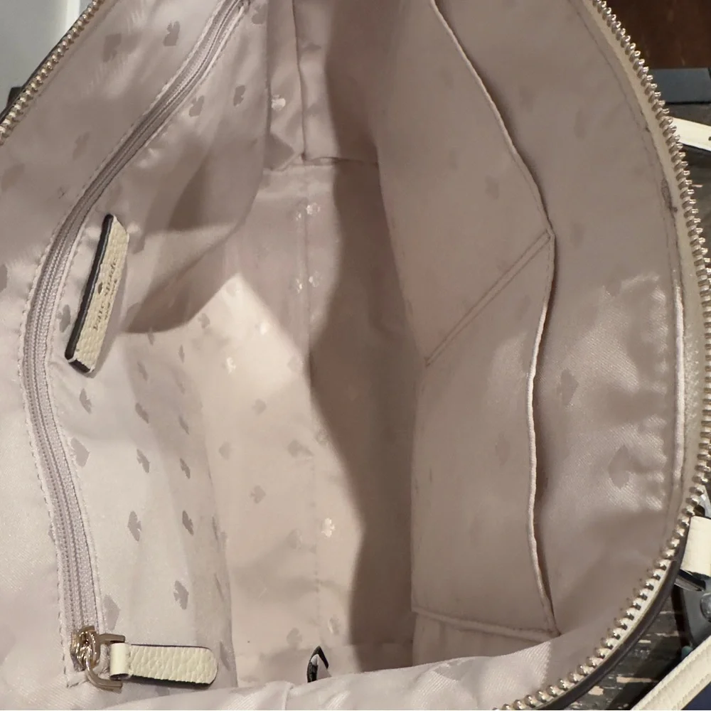 Kate‎ Spade Monica Satchel /Crossbody Handbag Buttermilk Glaze Leather EUC